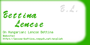 bettina lencse business card